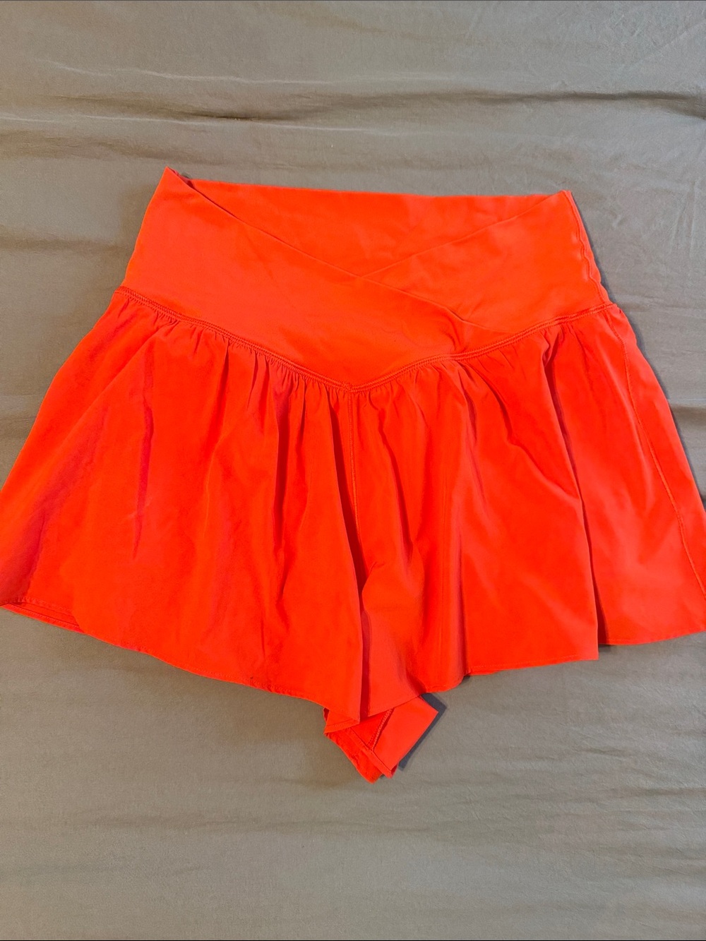aerie Vibrant Red Athletic Skort with Crossover Waistband